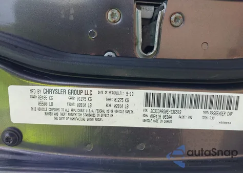 2014 Chrysler 300 z USA, uszkodzony, nr VIN 2C3CCARG0EH136503